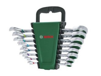 Bosch Uzgriežņu atslēgu komplekts ar sprūdratu 8 gab. (1600A027PS) Bosch Uzgriežņu atslēgu komplekts ar sprūdratu 8 gab. (1600A027PS)