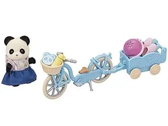 Epoch Sylvanian Families velosipēda skrituļslidu spēļu komplekts ar figūru Epoch Sylvanian Families velosipēda skrituļslidu spēļu komplekts ar figūru