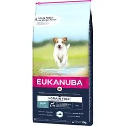 Eukanuba Grain Free Adult Small & Medium Breed ar jūras zivīm 12 kg Eukanuba Grain Free Adult Small & Medium Breed ar jūras zivīm 12 kg