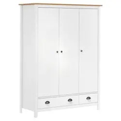 vidaXL drēbju skapis ar 3 durvīm 127 x 50 x 170 cm (288954) vidaXL drēbju skapis ar 3 durvīm 127 x 50 x 170 cm (288954)