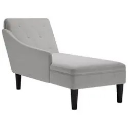 vidaXL Chaiselongue ar spilvenu un labo roku balstu (4009767) vidaXL Chaiselongue ar spilvenu un labo roku balstu (4009767)