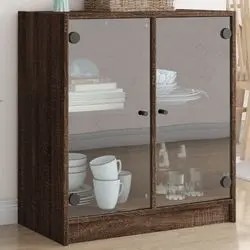 vidaXL Beistellschrank ar stikla durvīm 68 x 37 x 75,5 cm (836426) vidaXL Beistellschrank ar stikla durvīm 68 x 37 x 75,5 cm (836426)