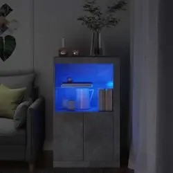 vidaXL Beistellschrank mit LED koksnes materiāls (836623) vidaXL Beistellschrank mit LED koksnes materiāls (836623)