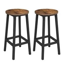 Vasagle Bāra krēsls industriālais dizains 65 cm 2 gab komplekts Vasagle Bāra krēsls industriālais dizains 65 cm 2 gab komplekts