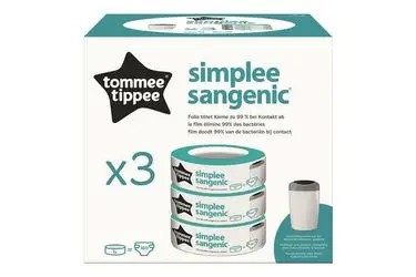 Tommee Tippee Autiņbiksīšu spaiņa uzpildes kasetes 3 gab komplekts Tommee Tippee Autiņbiksīšu spaiņa uzpildes kasetes 3 gab komplekts