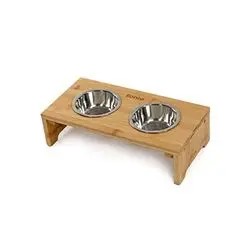 Lionto Paaugstināta barošanas stacija no bambusa 40 x 20 x 10 cm Lionto Paaugstināta barošanas stacija no bambusa 40 x 20 x 10 cm