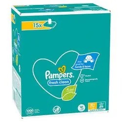 Pampers Fresh Clean mitrās salvetes 1200 gab. Pampers Fresh Clean mitrās salvetes 1200 gab.