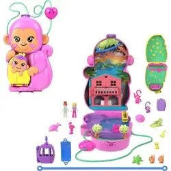 Mattel Polly Pocket pērtiķu mamma un mazulis (HWP04) Mattel Polly Pocket pērtiķu mamma un mazulis (HWP04)