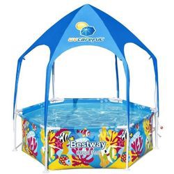 Bestway Steel Pro Frame Baseins ar saulessargu \"Splash-in-Shade\" 183 x 51 cm (5618T) Bestway Steel Pro Frame Baseins ar saulessargu \"Splash-in-Shade\" 183 x 51 cm (5618T)