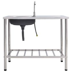 vidaXL Camping izlietne ar ūdens krānu nerūsējošais tērauds (151214) vidaXL Camping izlietne ar ūdens krānu nerūsējošais tērauds (151214)