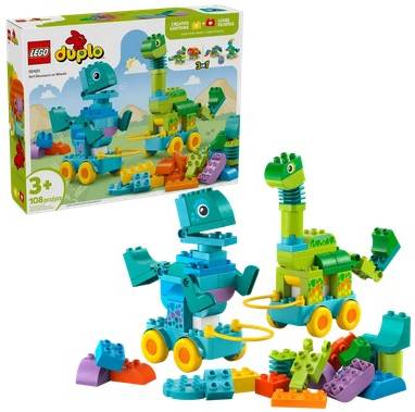 LEGO DUPLO Dinos uz riteņiem 3-in-1 komplekts (10451) LEGO DUPLO Dinos uz riteņiem 3-in-1 komplekts (10451)