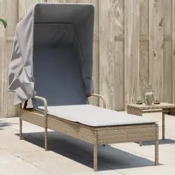 vidaXL Sonnenliege mit Dach Braun Poly Rattan (368191) vidaXL Sonnenliege mit Dach Braun Poly Rattan (368191)