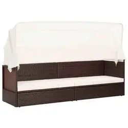 vidaXL Gartensofa ar saules jumtu (49394) vidaXL Gartensofa ar saules jumtu (49394)
