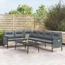 vidaXL Dārza stūra dīvāns ar uzglabāšanas somu (362812) vidaXL Dārza stūra dīvāns ar uzglabāšanas somu (362812)