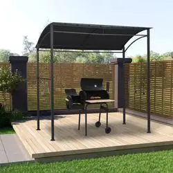 vidaXL BBQ-Pavillon 215x150x220 cm Antracīts Tērauds (48603) vidaXL BBQ-Pavillon 215x150x220 cm Antracīts Tērauds (48603)