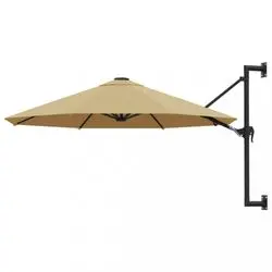 vidaXL Sonnenschirm zur Wandmontage 300 cm Taupe (44866) vidaXL Sonnenschirm zur Wandmontage 300 cm Taupe (44866)