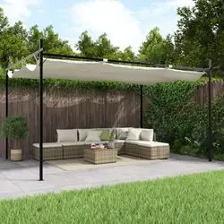 vidaXL Pergola ar bīdāmo jumtu 395 x 292 x 230 cm vidaXL Pergola ar bīdāmo jumtu 395 x 292 x 230 cm