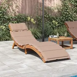 vidaXL Sonnenliege mit Auflage Taupe Massivholz Akazie (367636) vidaXL Sonnenliege mit Auflage Taupe Massivholz Akazie (367636)