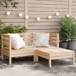vidaXL Gartensofa 2-Sitzer ar ķebli masīvkoka priede (838019) vidaXL Gartensofa 2-Sitzer ar ķebli masīvkoka priede (838019)