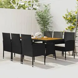 vidaXL Garten-Essgruppe Poly Rattan 7-tlg. (3120108) vidaXL Garten-Essgruppe Poly Rattan 7-tlg. (3120108)
