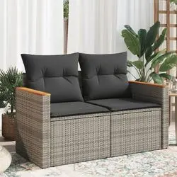 vidaXL Gartensofa 2-vietīgs ar spilveniem Poliratāns (366144) vidaXL Gartensofa 2-vietīgs ar spilveniem Poliratāns (366144)