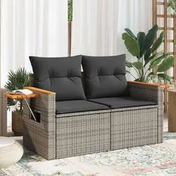 vidaXL Gartensofa 2-vietīgs ar spilveniem Poliratāns (366145) vidaXL Gartensofa 2-vietīgs ar spilveniem Poliratāns (366145)