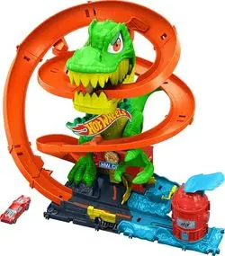 Mattel Hot Wheels City T-Rex-uguns kaujas spēļu komplekts Mattel Hot Wheels City T-Rex-uguns kaujas spēļu komplekts