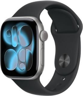 Apple Watch Series 11 GPS 42 mm Alumīnijs ar gumijas siksniņu (Space Grey)