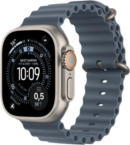 Apple Watch Ultra 3 GPS + Cellular 49 mm Titan ar Ocean siksniņu (Dabisks / Jūras zils) Apple Watch Ultra 3 GPS + Cellular 49 mm Titan ar Ocean siksniņu (Dabisks / Jūras zils)