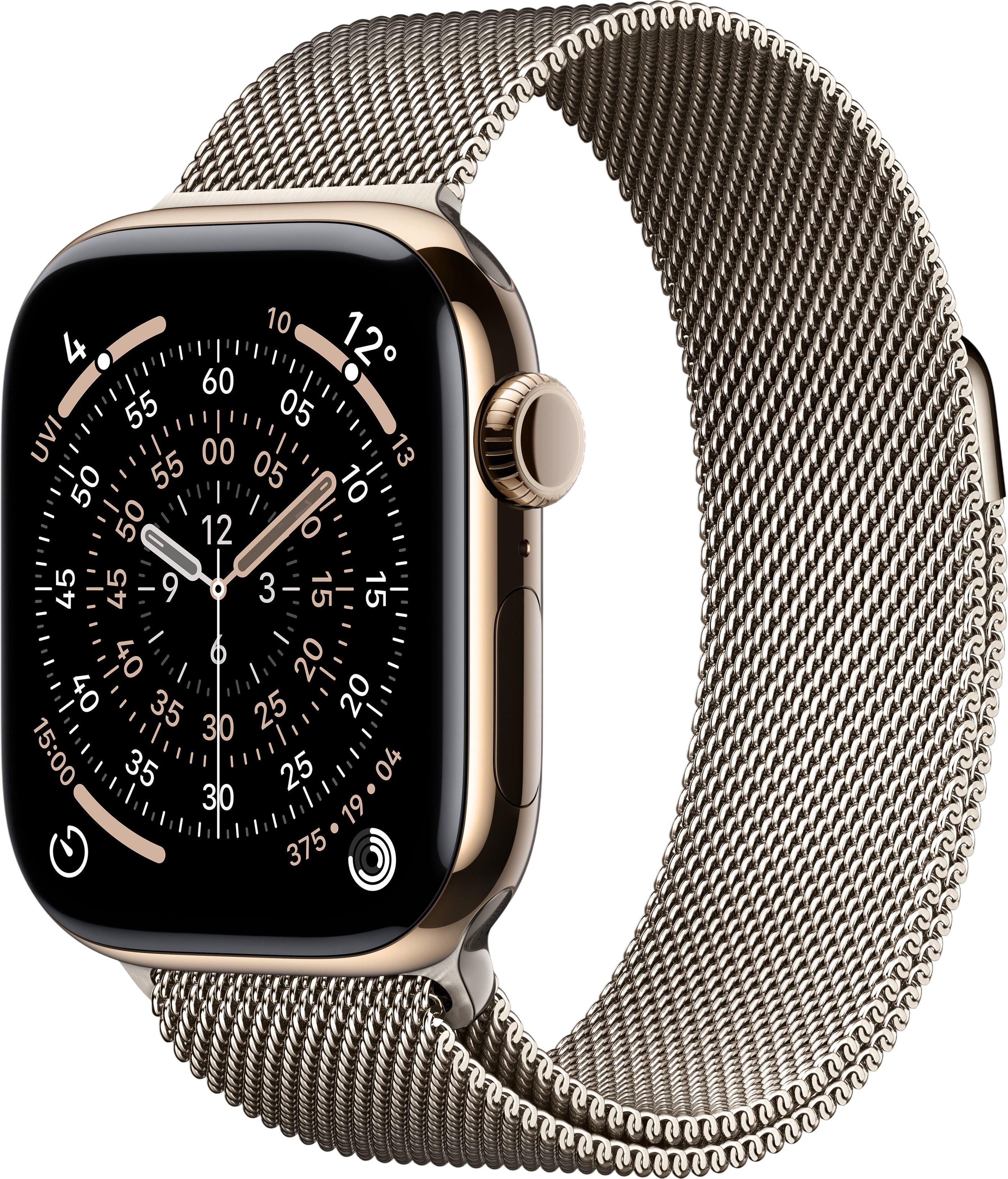 Apple Watch Series 11 GPS 42 mm Titan ar nerūsējošā tērauda siksniņu (Dabisks)