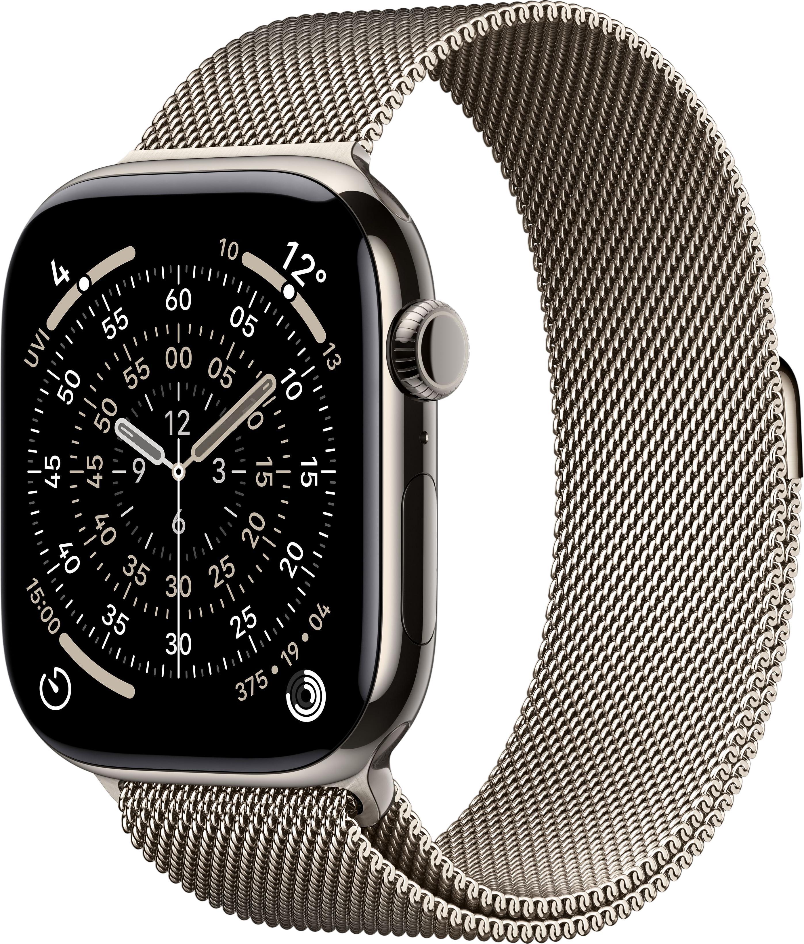 Apple Watch Series 11 GPS + Cellular 46 mm titāns ar nerūsējošā tērauda siksniņu (dabisks)