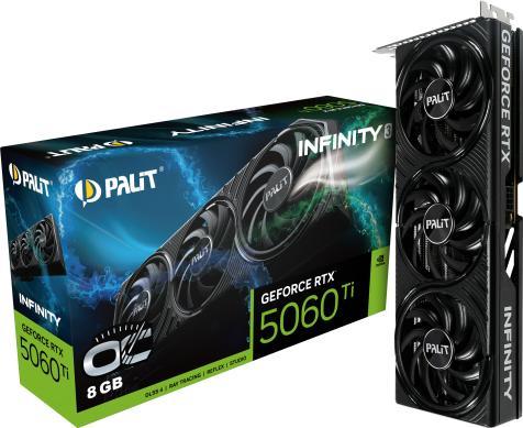 Palit GeForce RTX 5060 Ti Infinity 3 OC 8GB (NE7506TS19P1-GB2062S) Palit GeForce RTX 5060 Ti Infinity 3 OC 8GB (NE7506TS19P1-GB2062S)
