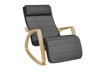 Songmics Šūpuļkrēsls 5 pozīcijās regulējams kāju balsts Songmics Šūpuļkrēsls 5 pozīcijās regulējams kāju balsts