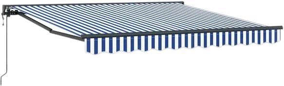 vidaXL Einziehbare Markise Zils un Balts 350x250 cm (3330200) vidaXL Einziehbare Markise Zils un Balts 350x250 cm (3330200)