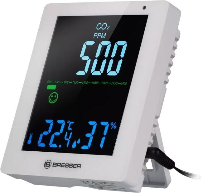 Bresser CO2-gaisa kvalitātes monitors Smile ar CO2 luksoforu (7004020GYE000)