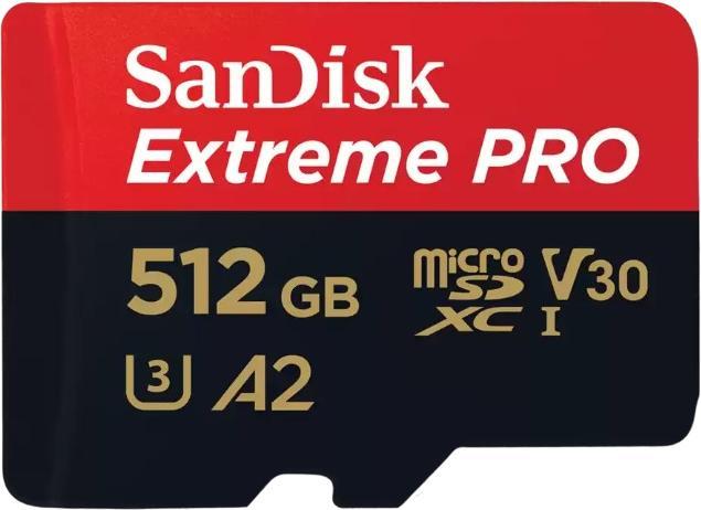 SanDisk Extreme PRO R200/W140 microSDXC 512GB komplekts (SDSQXCD-512G-GN6MA) SanDisk Extreme PRO R200/W140 microSDXC 512GB komplekts (SDSQXCD-512G-GN6MA)