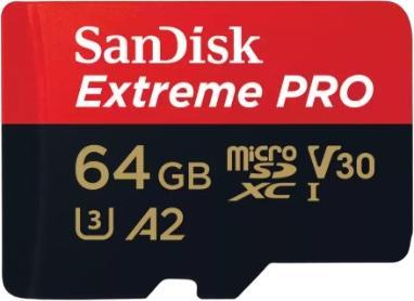 SanDisk Extreme PRO R200/W90 microSDXC 64GB komplekts (SDSQXCU-064G-GN6MA) SanDisk Extreme PRO R200/W90 microSDXC 64GB komplekts (SDSQXCU-064G-GN6MA)