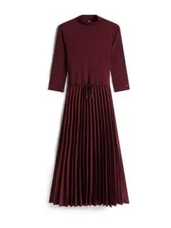 Tommy Hilfiger Plisēta fit-and-flare vidēja garuma kleita (WW0WW46138) Tommy Hilfiger Plisēta fit-and-flare vidēja garuma kleita (WW0WW46138)