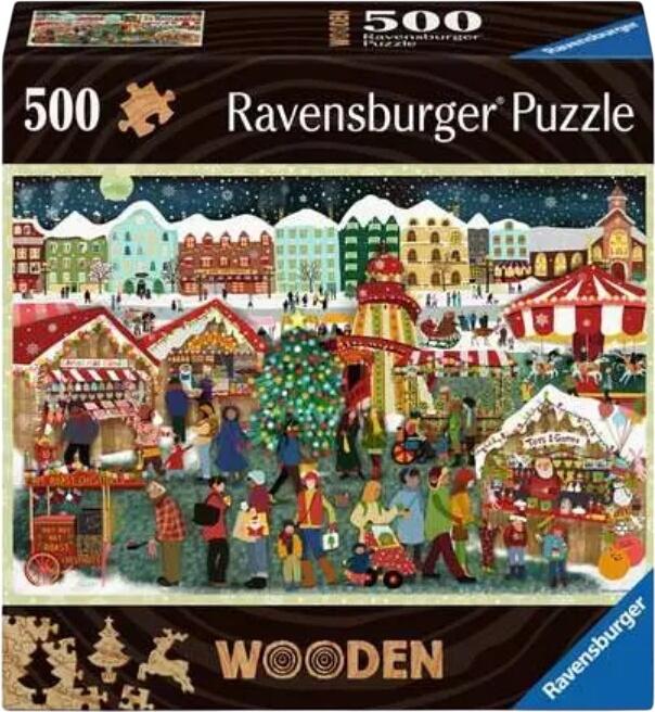 Ravensburger WOODEN Puzzle - Ziemassvētku tirdziņš Ravensburger WOODEN Puzzle - Ziemassvētku tirdziņš