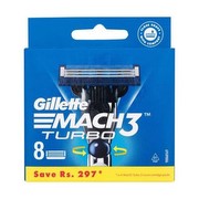 Gillette Mach3 Turbo 8 gab. rezerves asmeņi Gillette Mach3 Turbo 8 gab. rezerves asmeņi