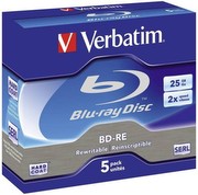 Verbatim BD-RE SL 25GB 1x - 2x 5er Pack 43615 Verbatim BD-RE SL 25GB 1x - 2x 5er Pack 43615