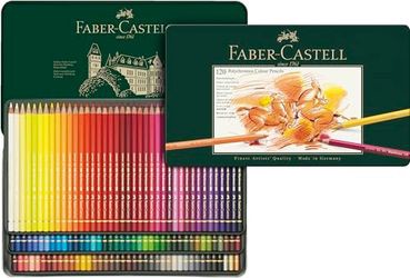Faber-Castell Polychromos krāsainie zīmuļi 120 gab metāla futrālī Faber-Castell Polychromos krāsainie zīmuļi 120 gab metāla futrālī