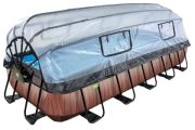 Exit Wood Pool ar smilšu filtru sūkni un pārsegu 540 x 250 x 100 cm Exit Wood Pool ar smilšu filtru sūkni un pārsegu 540 x 250 x 100 cm