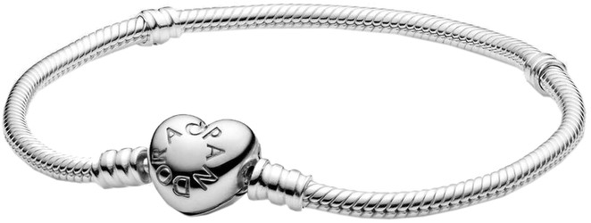 Pandora Moments čūskas posmu rokassprādze ar sirds aizdari (590719-18) Pandora Moments čūskas posmu rokassprādze ar sirds aizdari (590719-18)