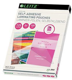 Leitz iLAM pašlīmējošā laminēšanas plēve A4, 125 mikroni Leitz iLAM pašlīmējošā laminēšanas plēve A4, 125 mikroni
