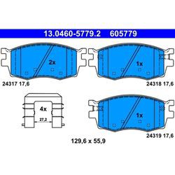 Continental Aftermarket ATE - Bremžu uzliku komplekts, 13.0460-5779.2 Continental Aftermarket ATE - Bremžu uzliku komplekts, 13.0460-5779.2