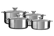 Le Creuset 3-ply Plus katlu komplekts 4 gab. Le Creuset 3-ply Plus katlu komplekts 4 gab.