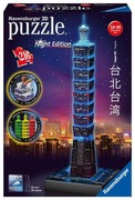 Ravensburger 3D-Puzle Taipei 101 naktī