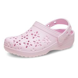 Crocs Klasiskais bērnu koka kurpju apavs ar ziedu izgriezumiem Crocs Klasiskais bērnu koka kurpju apavs ar ziedu izgriezumiem