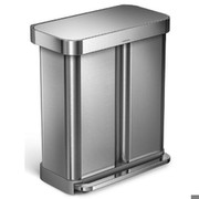 Simplehuman Taisnstūrveida pedāļa atkritumu tvertne ar dubulto nodalījumu (CW2025) Simplehuman Taisnstūrveida pedāļa atkritumu tvertne ar dubulto nodalījumu (CW2025)